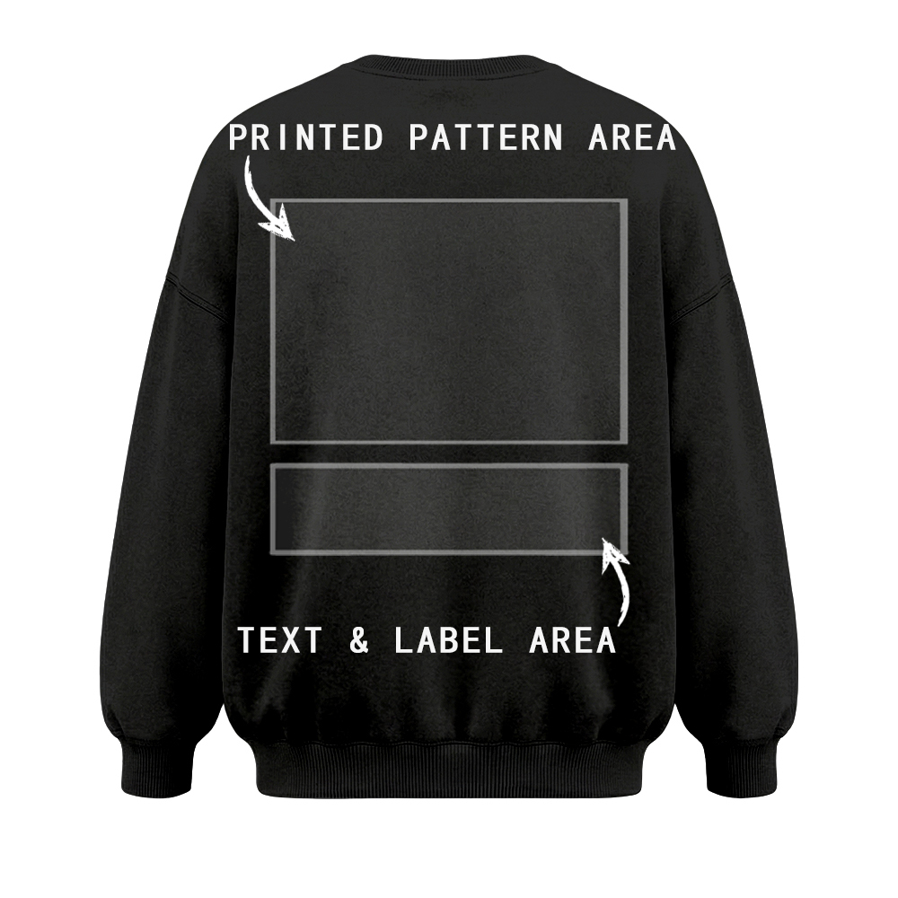 Completely Customized Unisex Fit Vintage Washed Sweatshirts(Back)