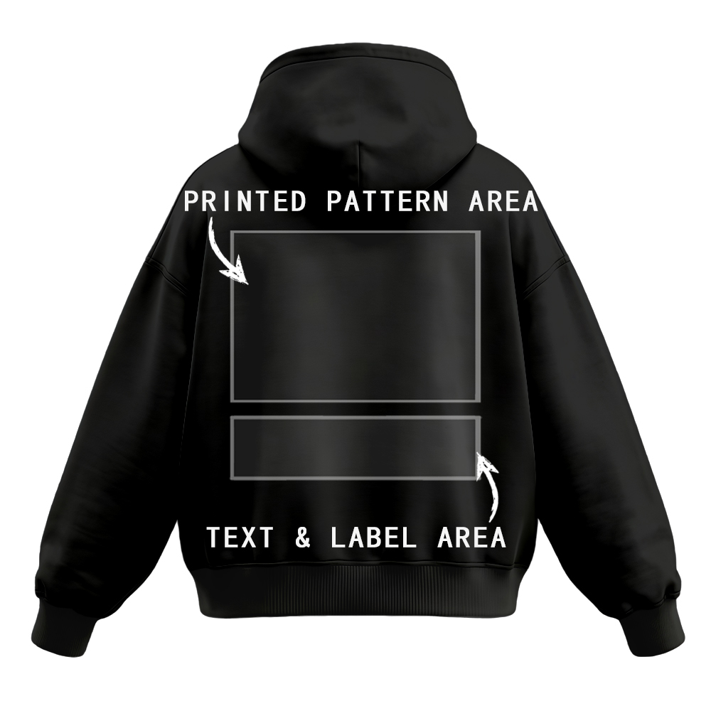 Completely Customized Unisex Fit Vintage Washed Hoodie(Back)