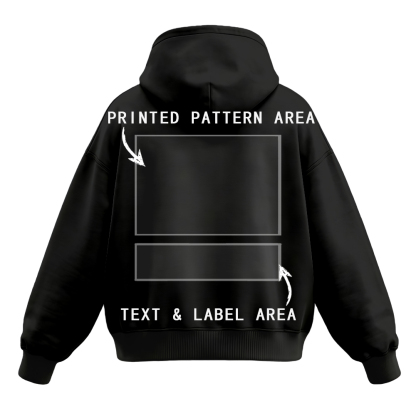 Completely Customized Unisex Fit Vintage Washed Hoodie(Back)