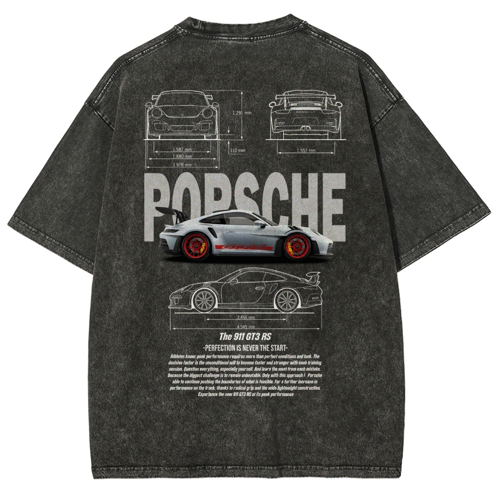911 GT3 RS Racing Unisex Fit Washed T-Shirt