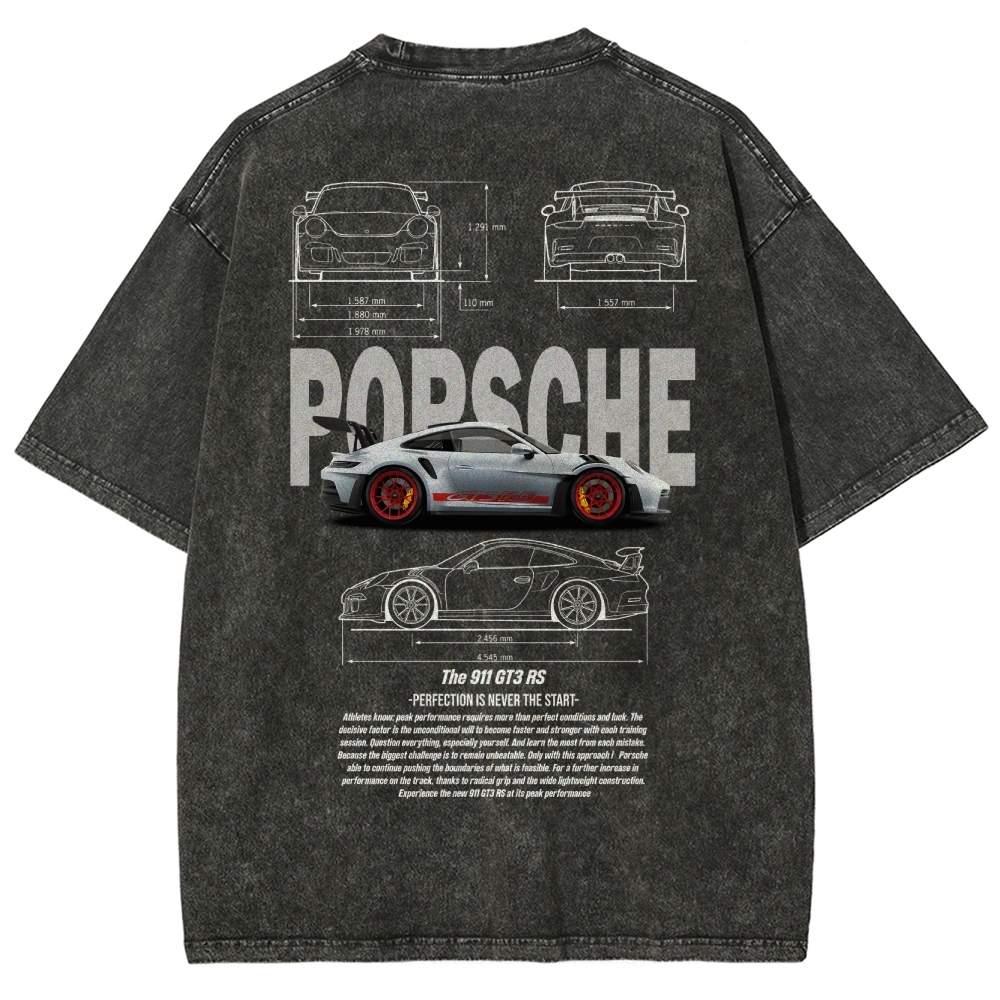 911 GT3 RS Racing Unisex Fit Washed T-Shirt