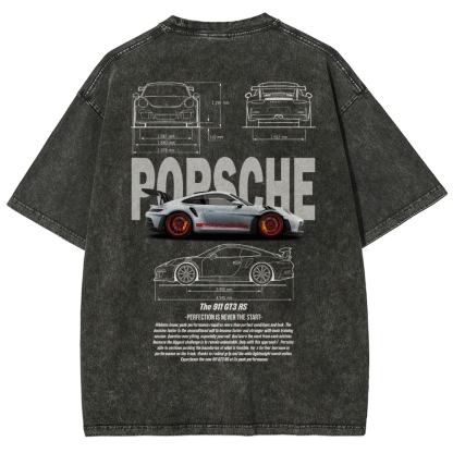 911 GT3 RS Racing Unisex Fit Washed T-Shirt