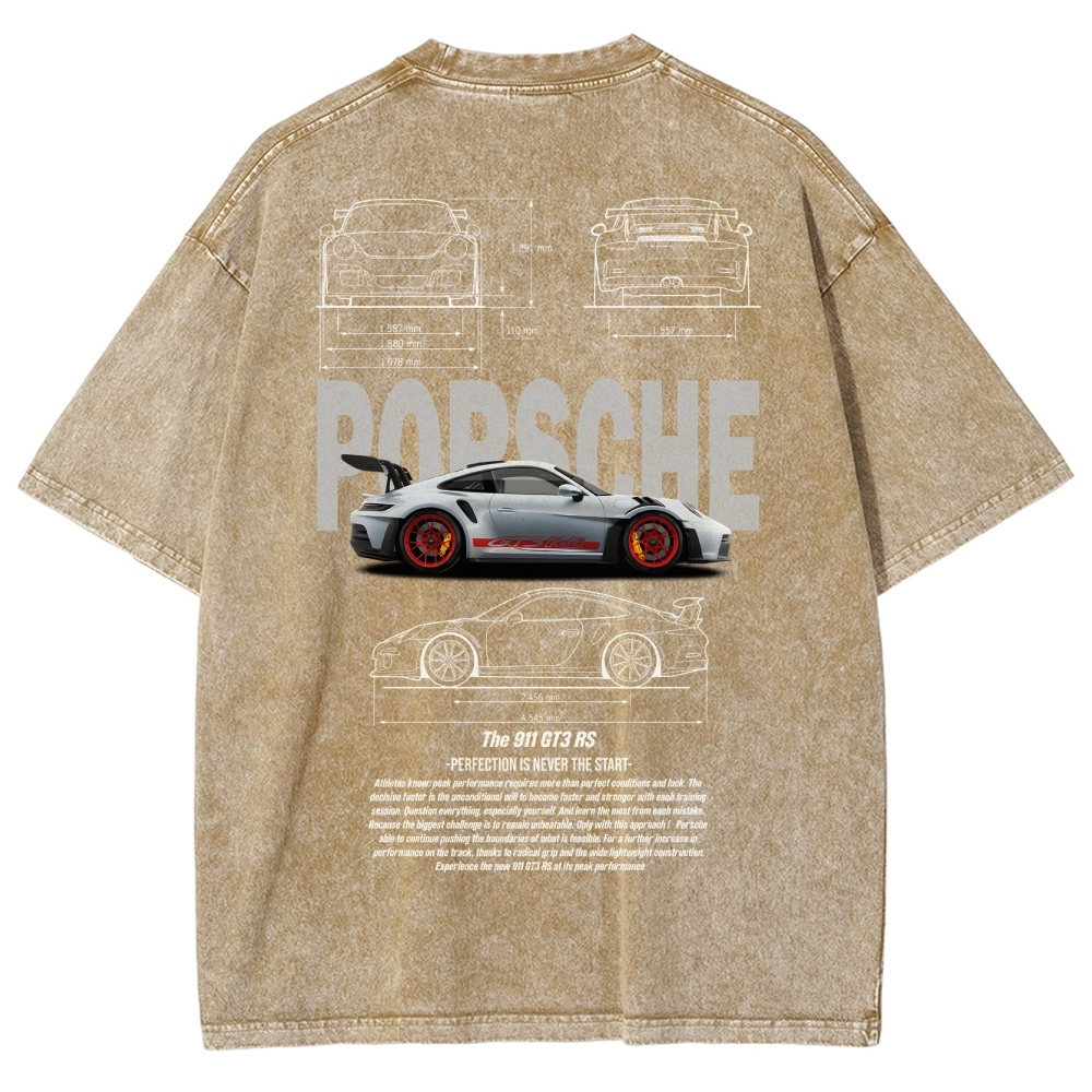 911 GT3 RS Racing Unisex Fit Washed T-Shirt