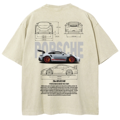 911 GT3 RS Racing Unisex Fit Washed T-Shirt