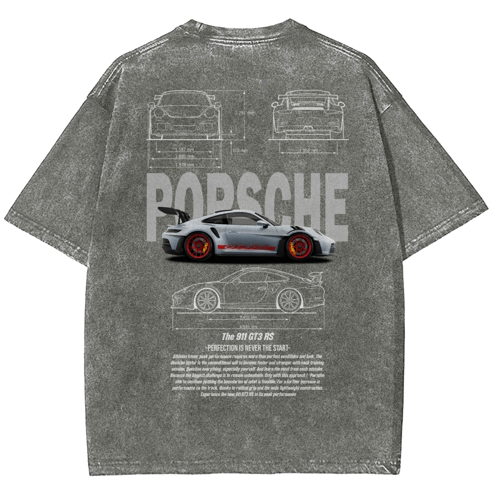911 GT3 RS Racing Unisex Fit Washed T-Shirt