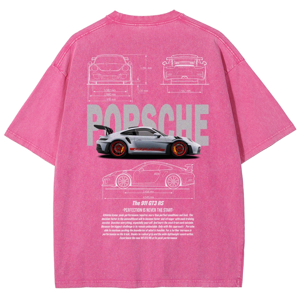 911 GT3 RS Racing Unisex Fit Washed T-Shirt
