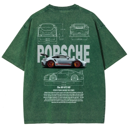 911 GT3 RS Racing Unisex Fit Washed T-Shirt