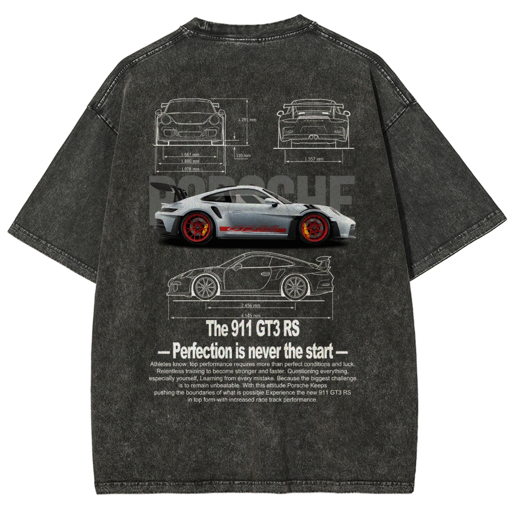 911 GT3 RS Racing Unisex Fit Washed T-Shirt