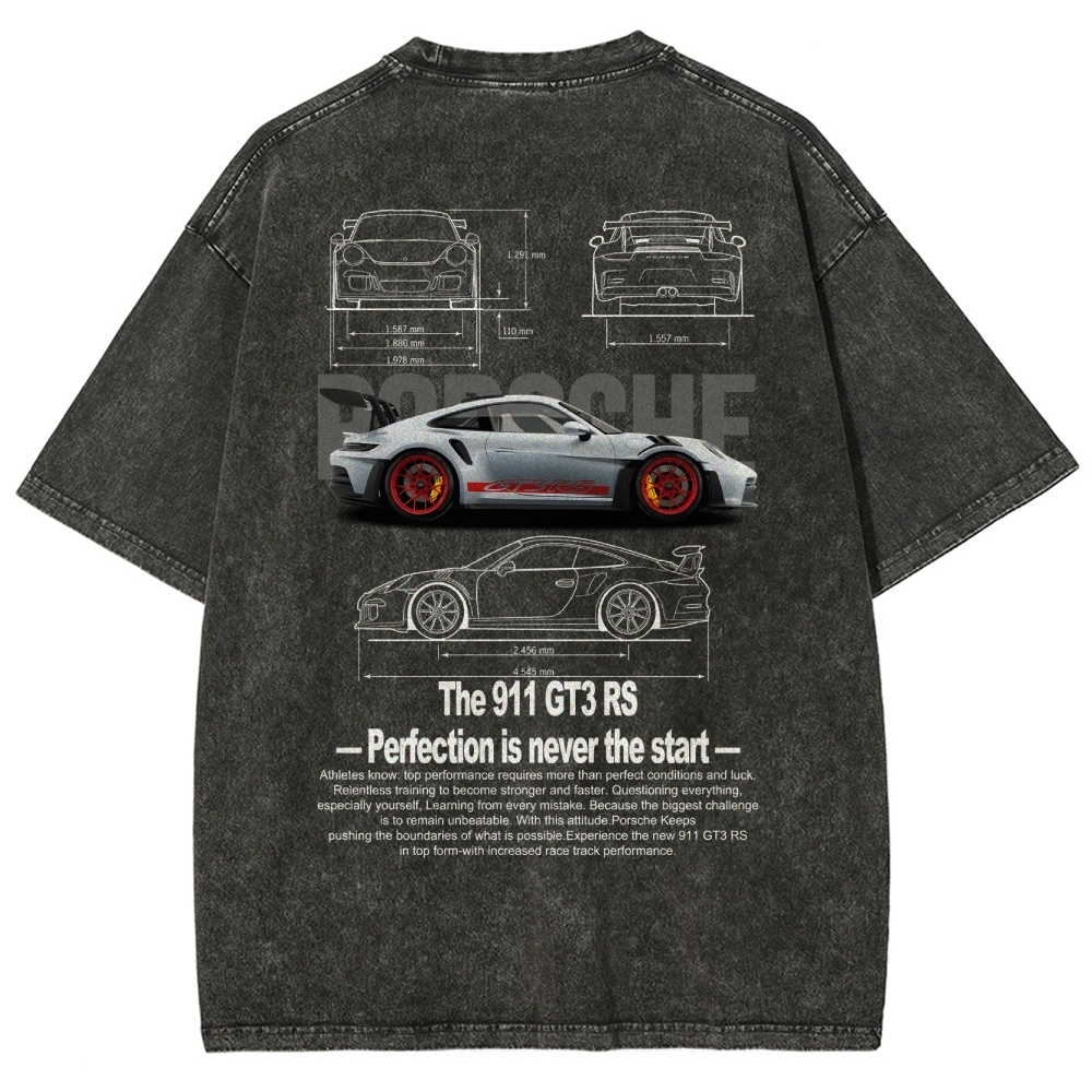 911 GT3 RS Racing Unisex Fit Washed T-Shirt