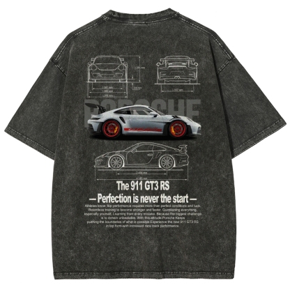 911 GT3 RS Racing Unisex Fit Washed T-Shirt