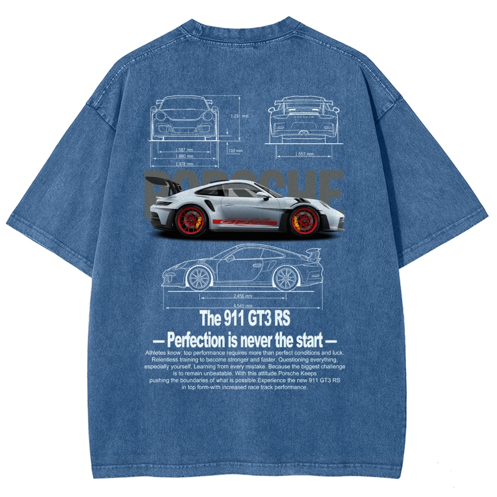 911 GT3 RS Racing Unisex Fit Washed T-Shirt