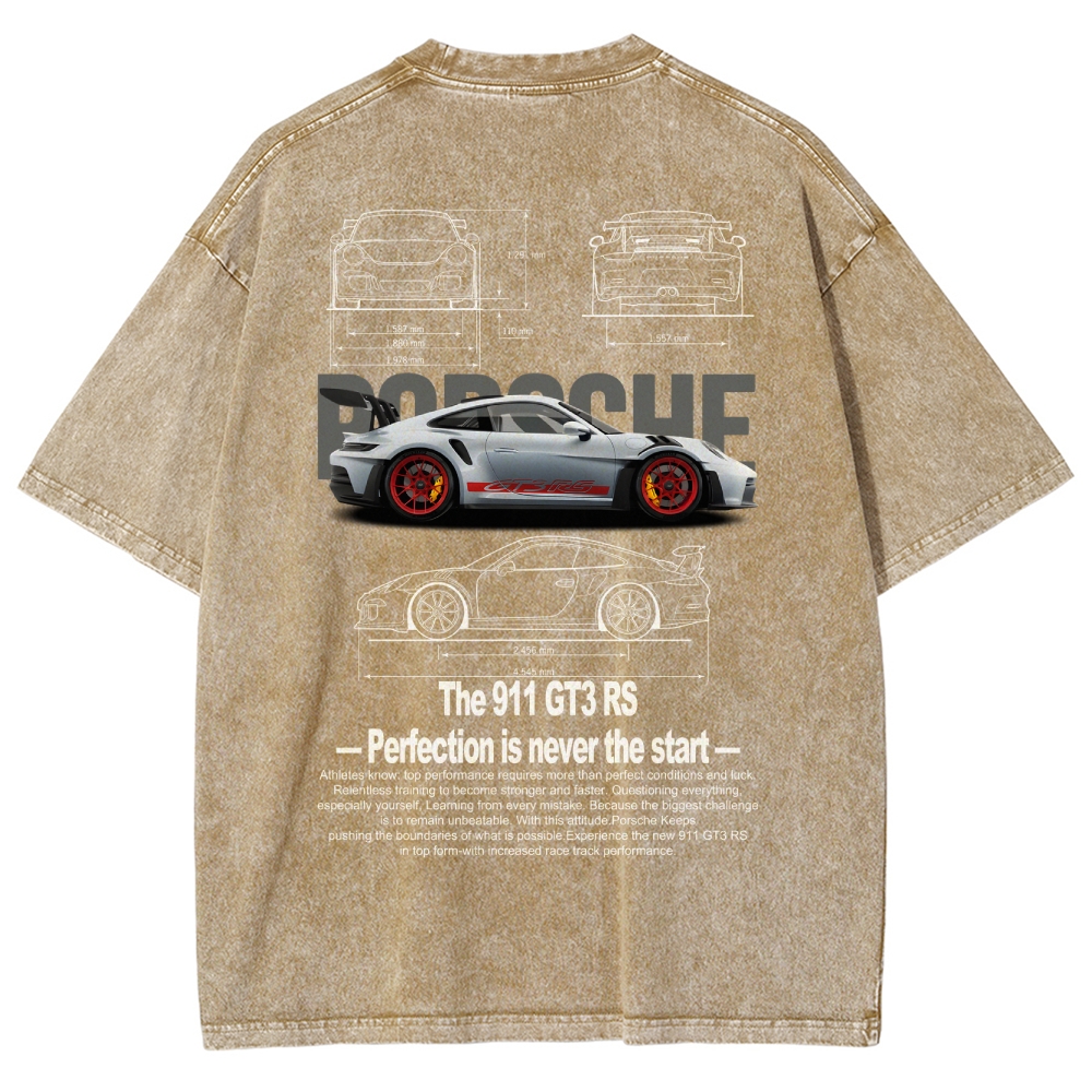 911 GT3 RS Racing Unisex Fit Washed T-Shirt