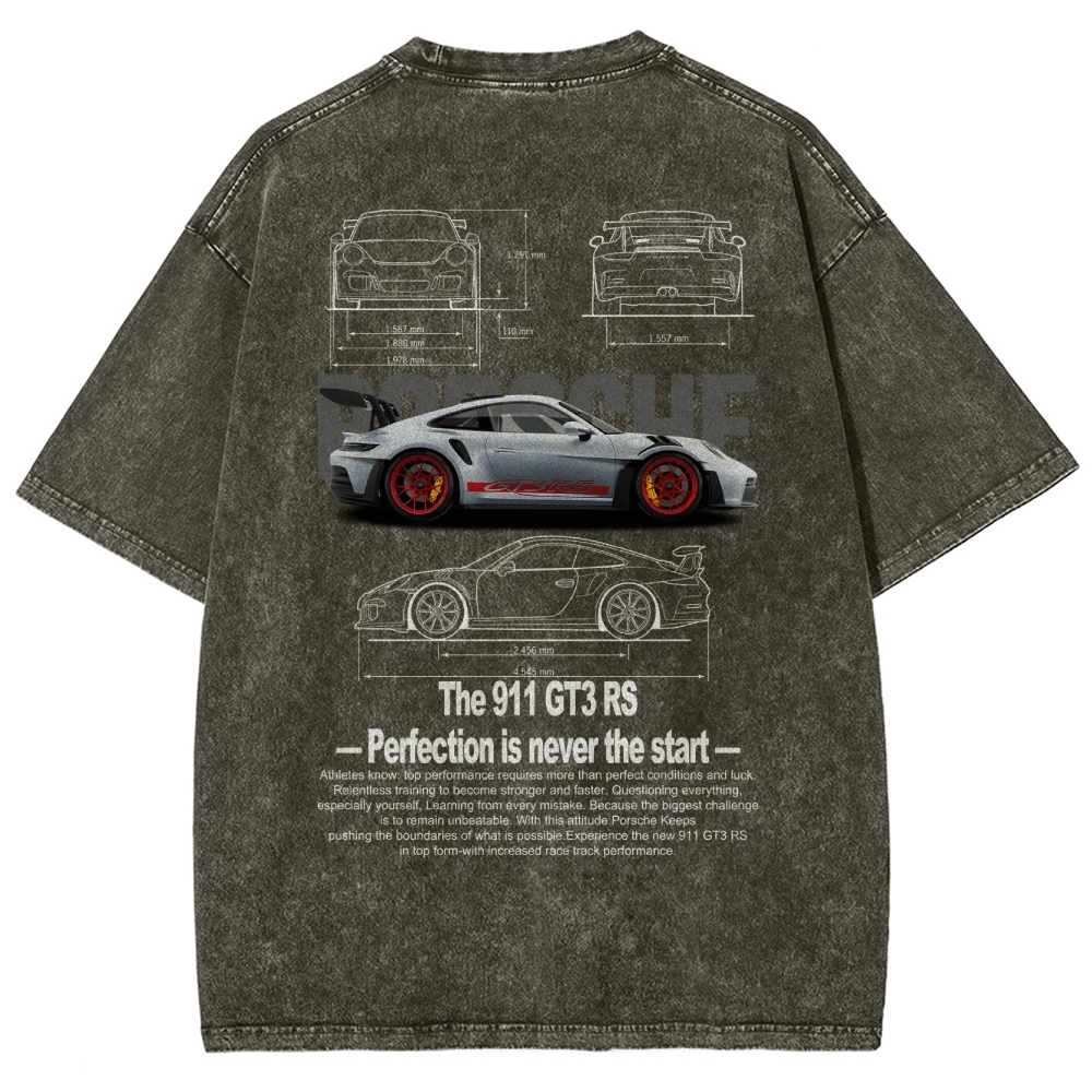 911 GT3 RS Racing Unisex Fit Washed T-Shirt