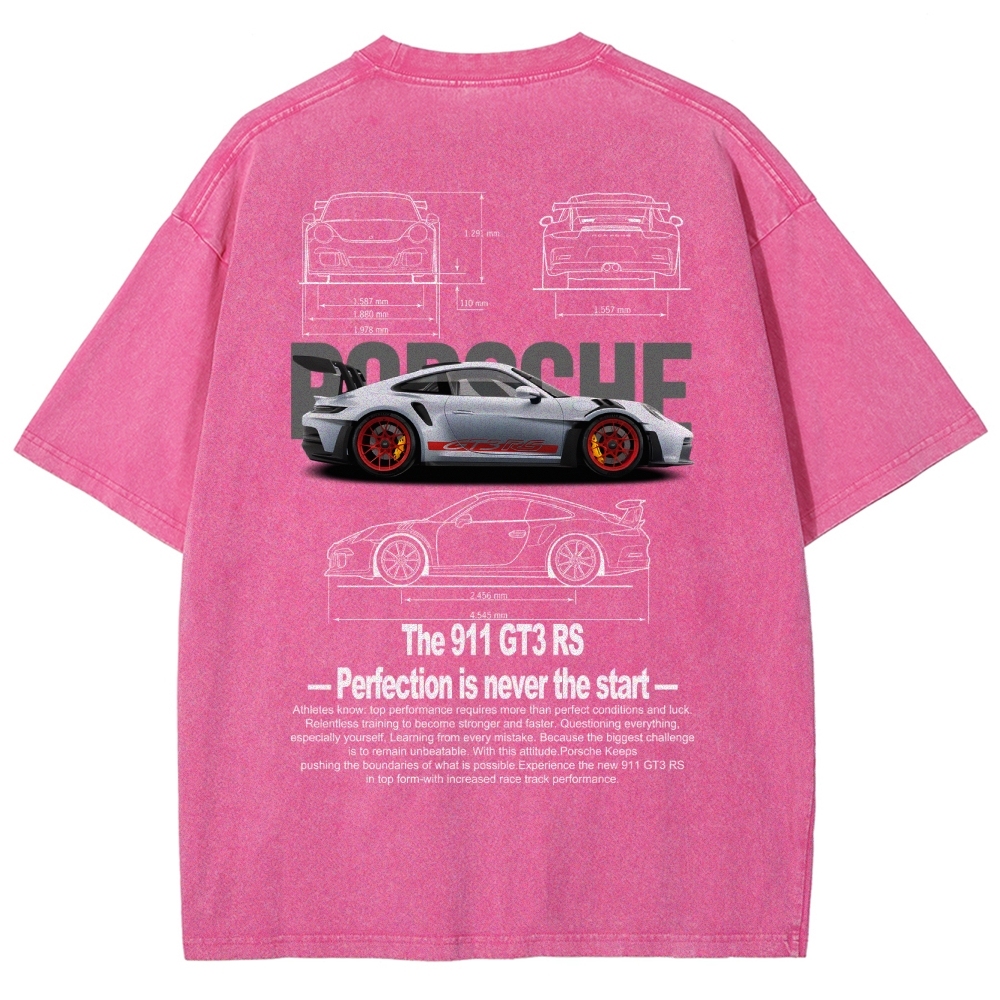 911 GT3 RS Racing Unisex Fit Washed T-Shirt