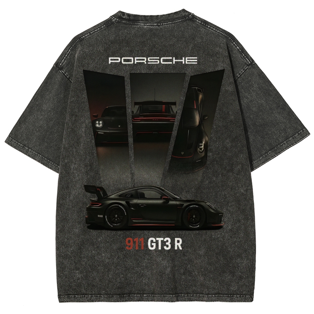 911 GT3 R Racing Unisex Fit Washed T-Shirt