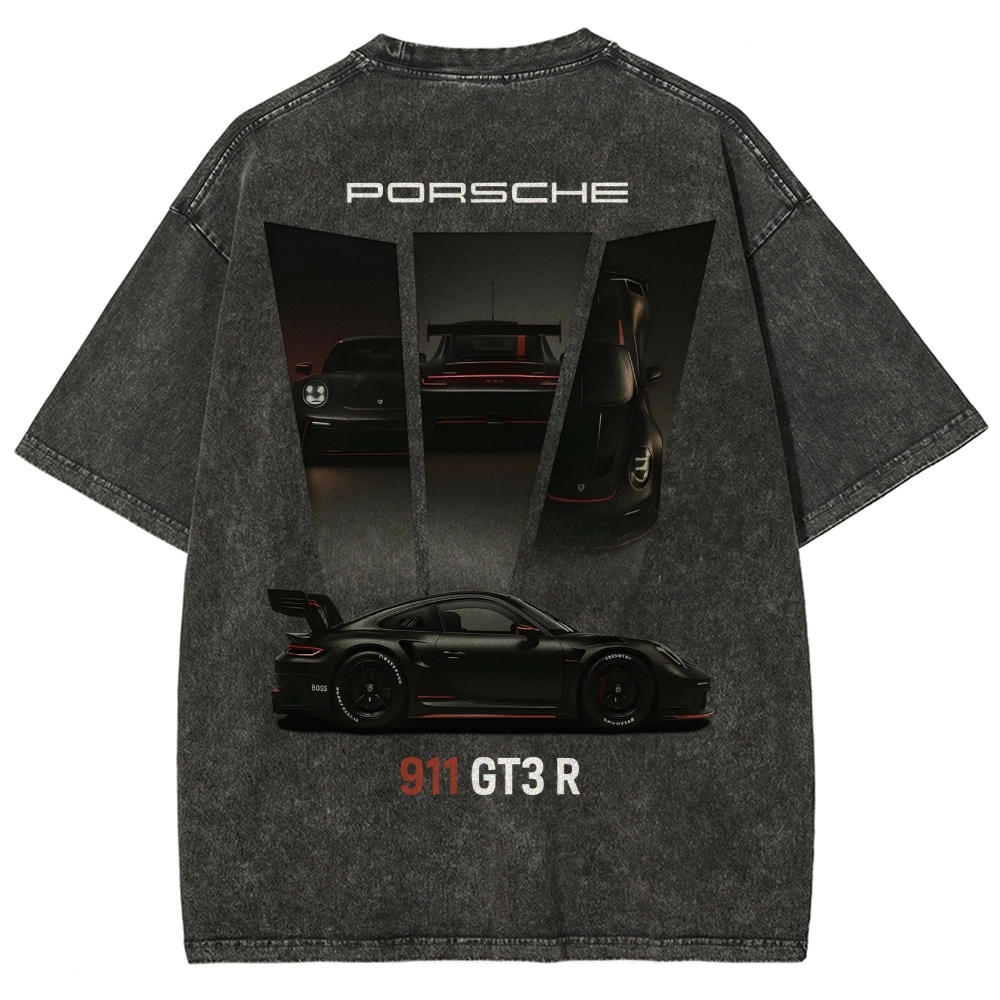 911 GT3 R Racing Unisex Fit Washed T-Shirt