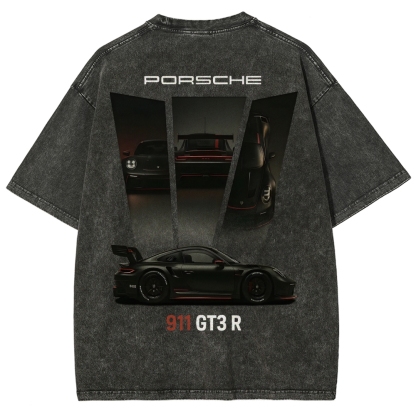 911 GT3 R Racing Unisex Fit Washed T-Shirt