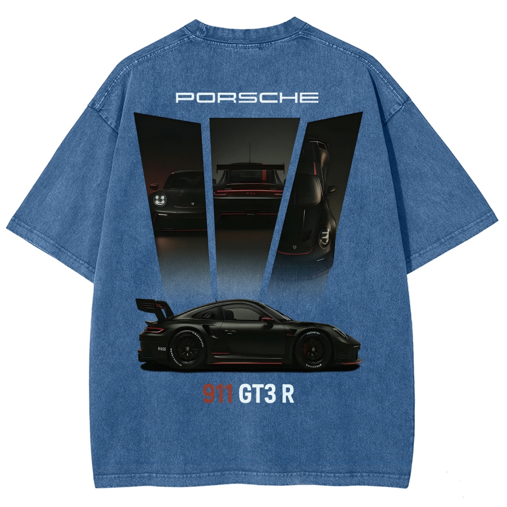 911 GT3 R Racing Unisex Fit Washed T-Shirt