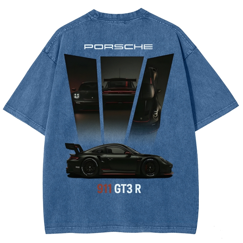 911 GT3 R Racing Unisex Fit Washed T-Shirt
