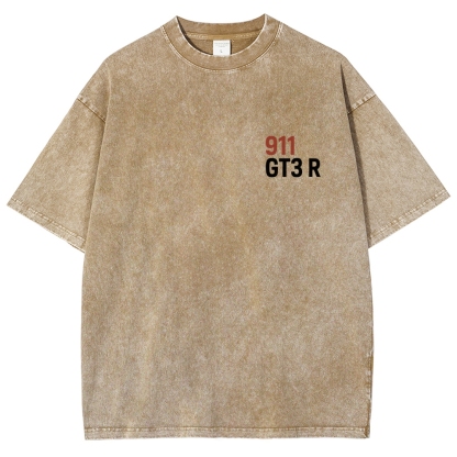 911 GT3 R Racing Unisex Fit Washed T-Shirt