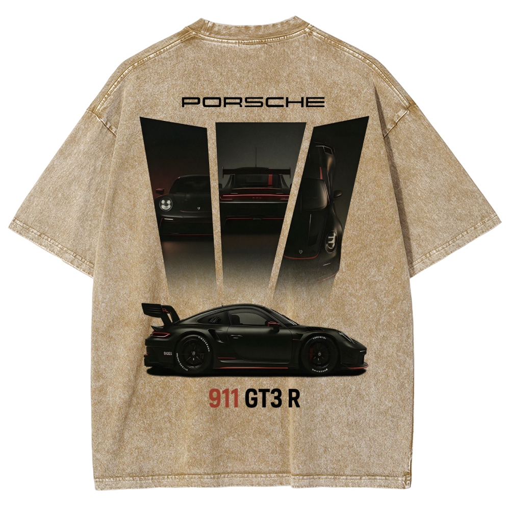 911 GT3 R Racing Unisex Fit Washed T-Shirt