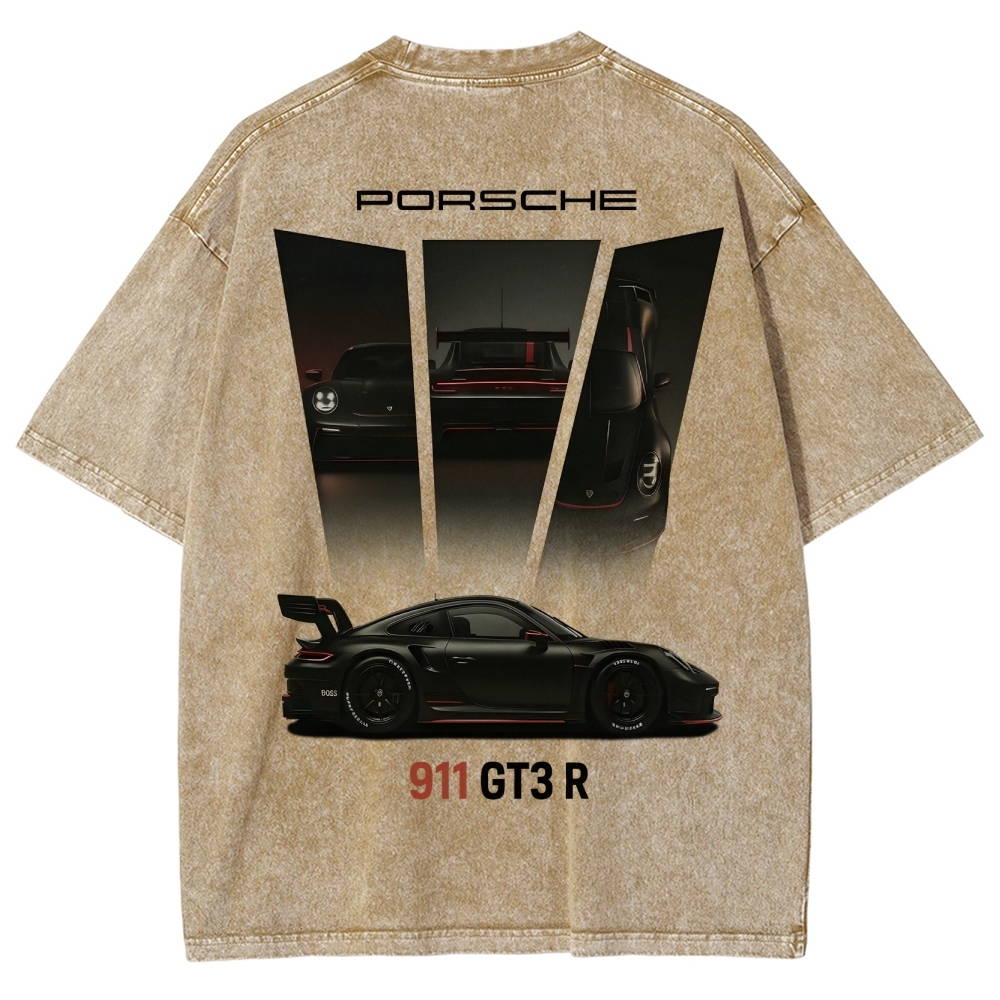 911 GT3 R Racing Unisex Fit Washed T-Shirt