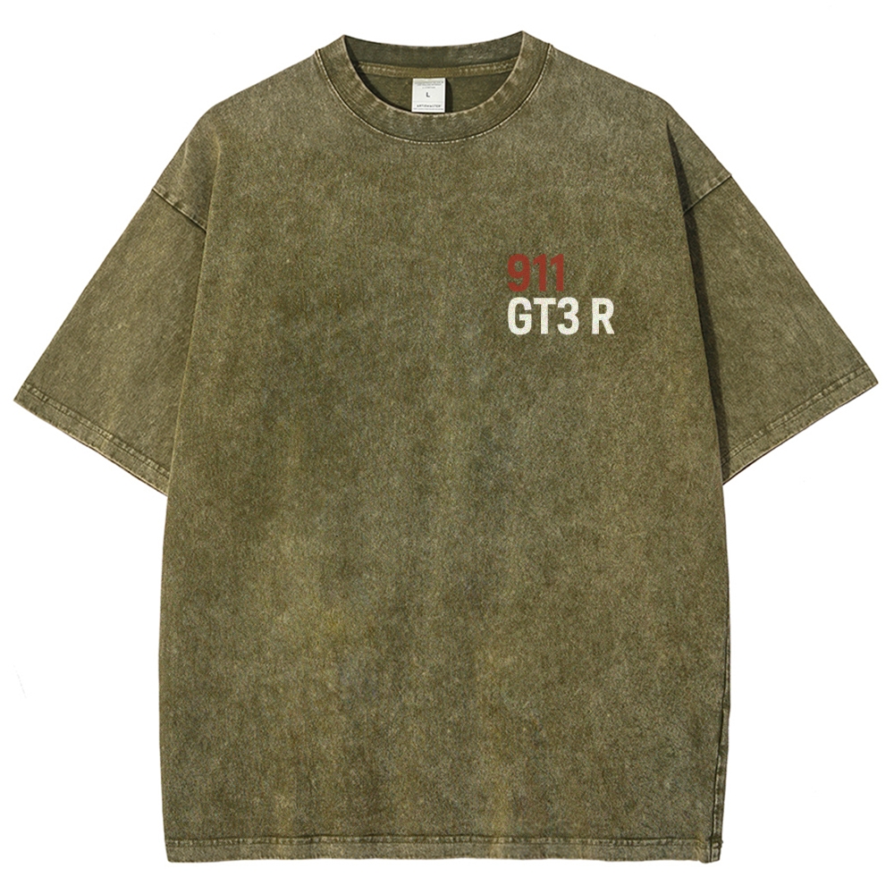 911 GT3 R Racing Unisex Fit Washed T-Shirt