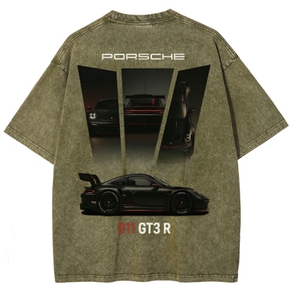911 GT3 R Racing Unisex Fit Washed T-Shirt