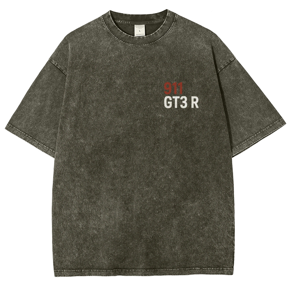 911 GT3 R Racing Unisex Fit Washed T-Shirt