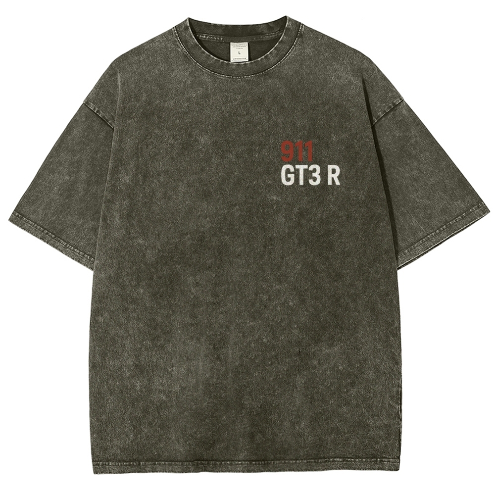 911 GT3 R Racing Unisex Fit Washed T-Shirt