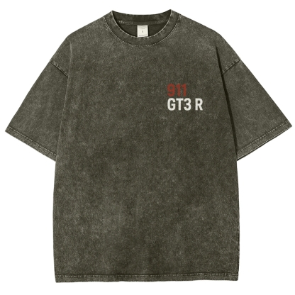 911 GT3 R Racing Unisex Fit Washed T-Shirt