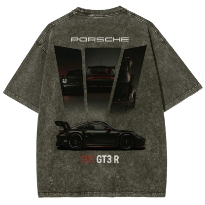 911 GT3 R Racing Unisex Fit Washed T-Shirt