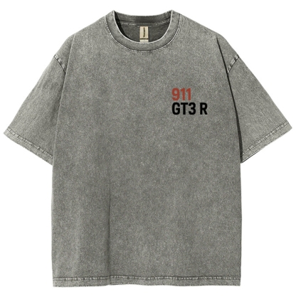 911 GT3 R Racing Unisex Fit Washed T-Shirt