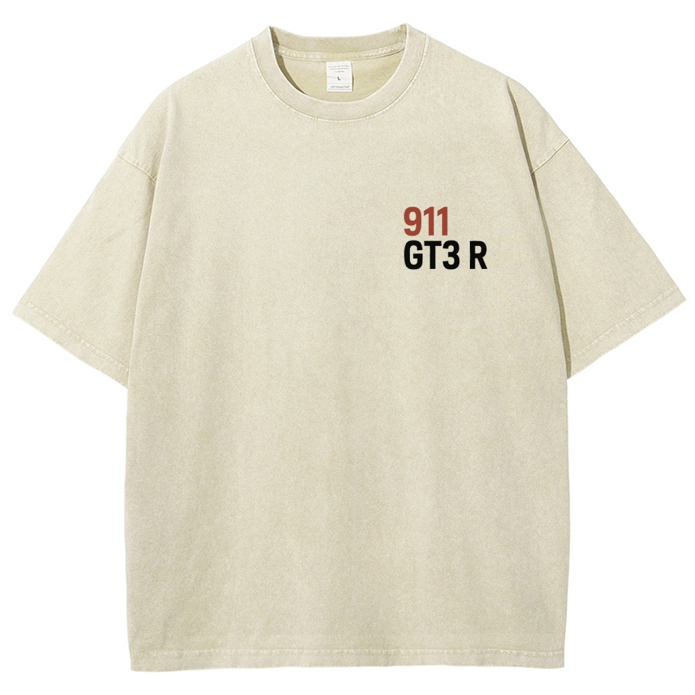 911 GT3 R Racing Unisex Fit Washed T-Shirt