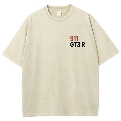 911 GT3 R Racing Unisex Fit Washed T-Shirt