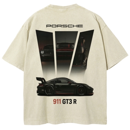 911 GT3 R Racing Unisex Fit Washed T-Shirt