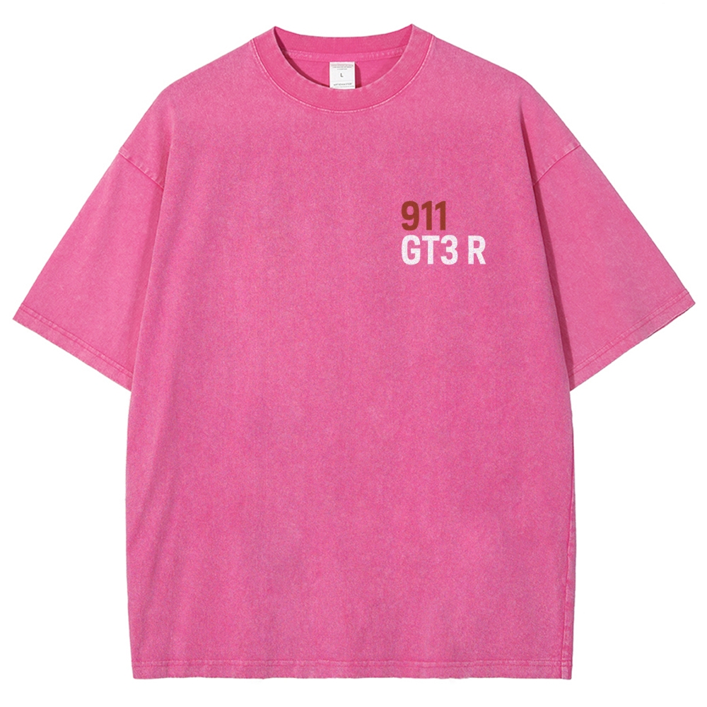 911 GT3 R Racing Unisex Fit Washed T-Shirt