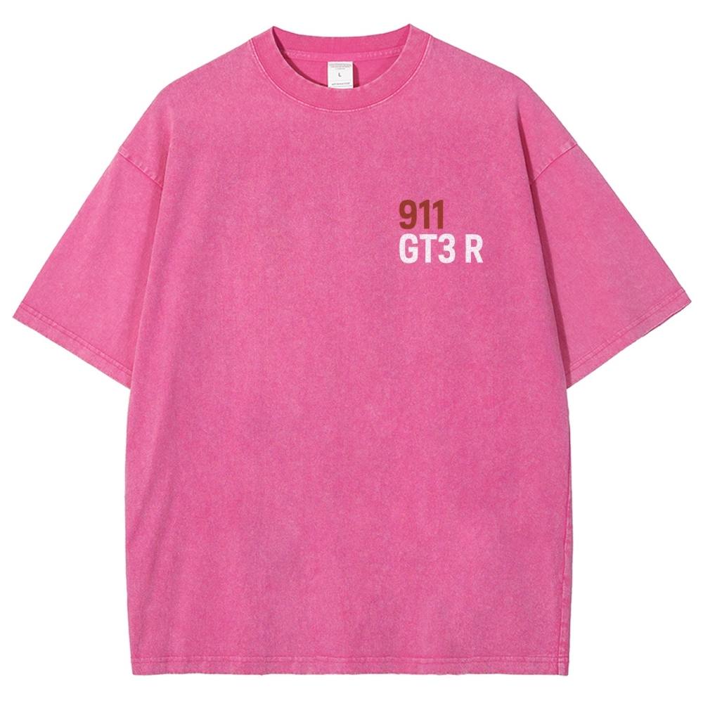 911 GT3 R Racing Unisex Fit Washed T-Shirt
