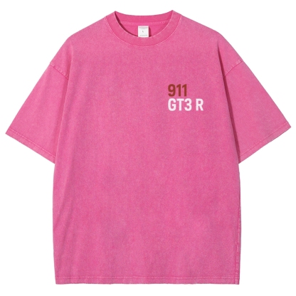 911 GT3 R Racing Unisex Fit Washed T-Shirt
