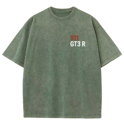 911 GT3 R Racing Unisex Fit Washed T-Shirt