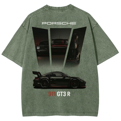 911 GT3 R Racing Unisex Fit Washed T-Shirt