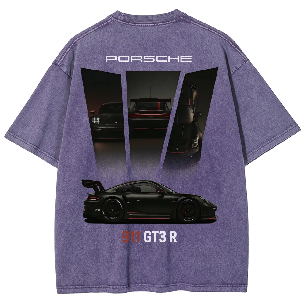 911 GT3 R Racing Unisex Fit Washed T-Shirt