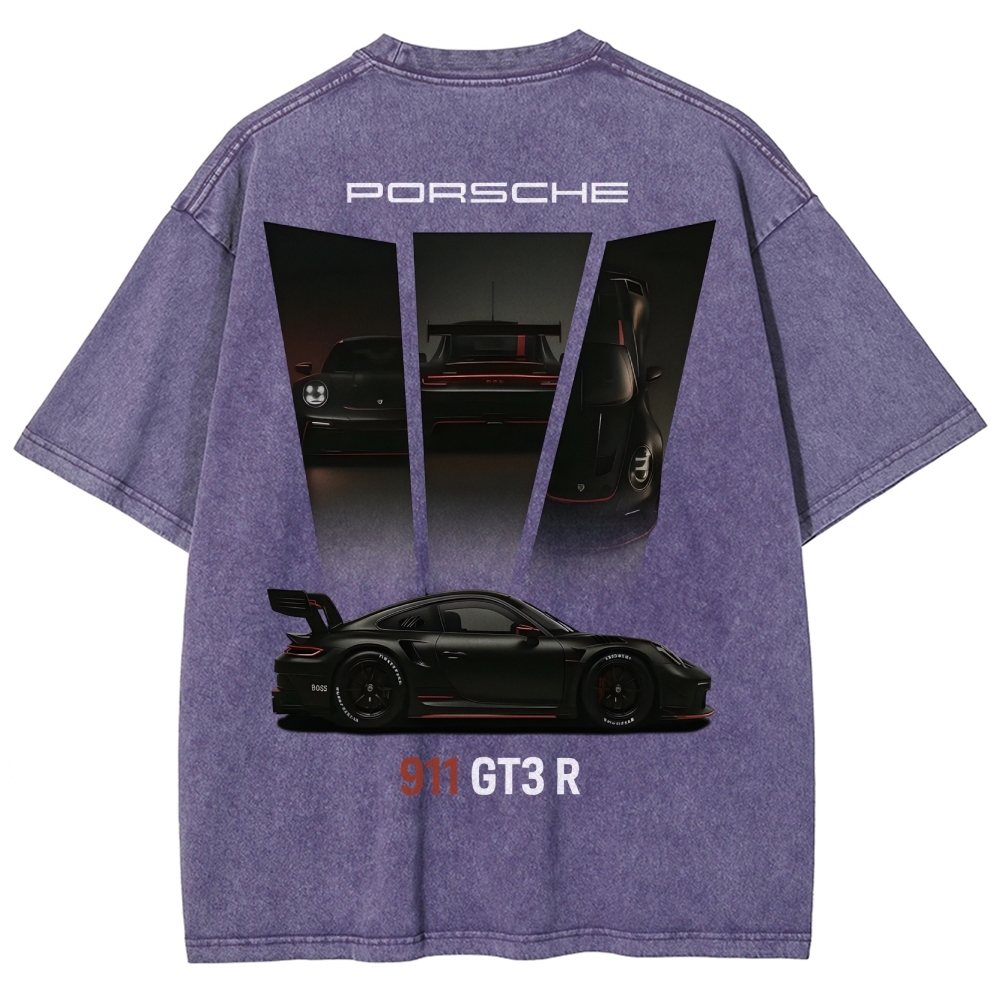 911 GT3 R Racing Unisex Fit Washed T-Shirt