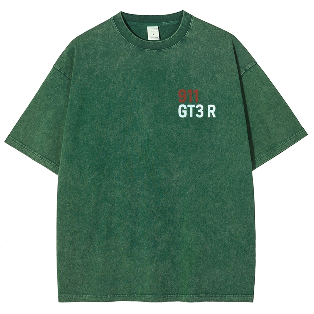 911 GT3 R Racing Unisex Fit Washed T-Shirt
