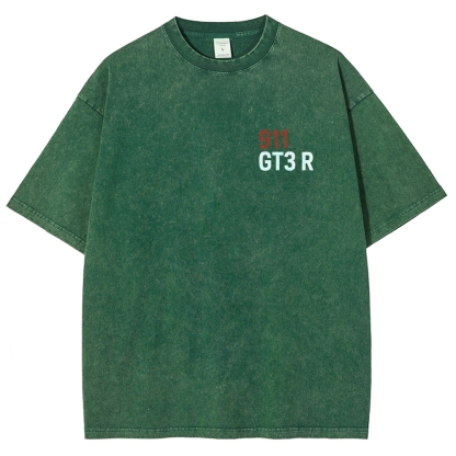 911 GT3 R Racing Unisex Fit Washed T-Shirt