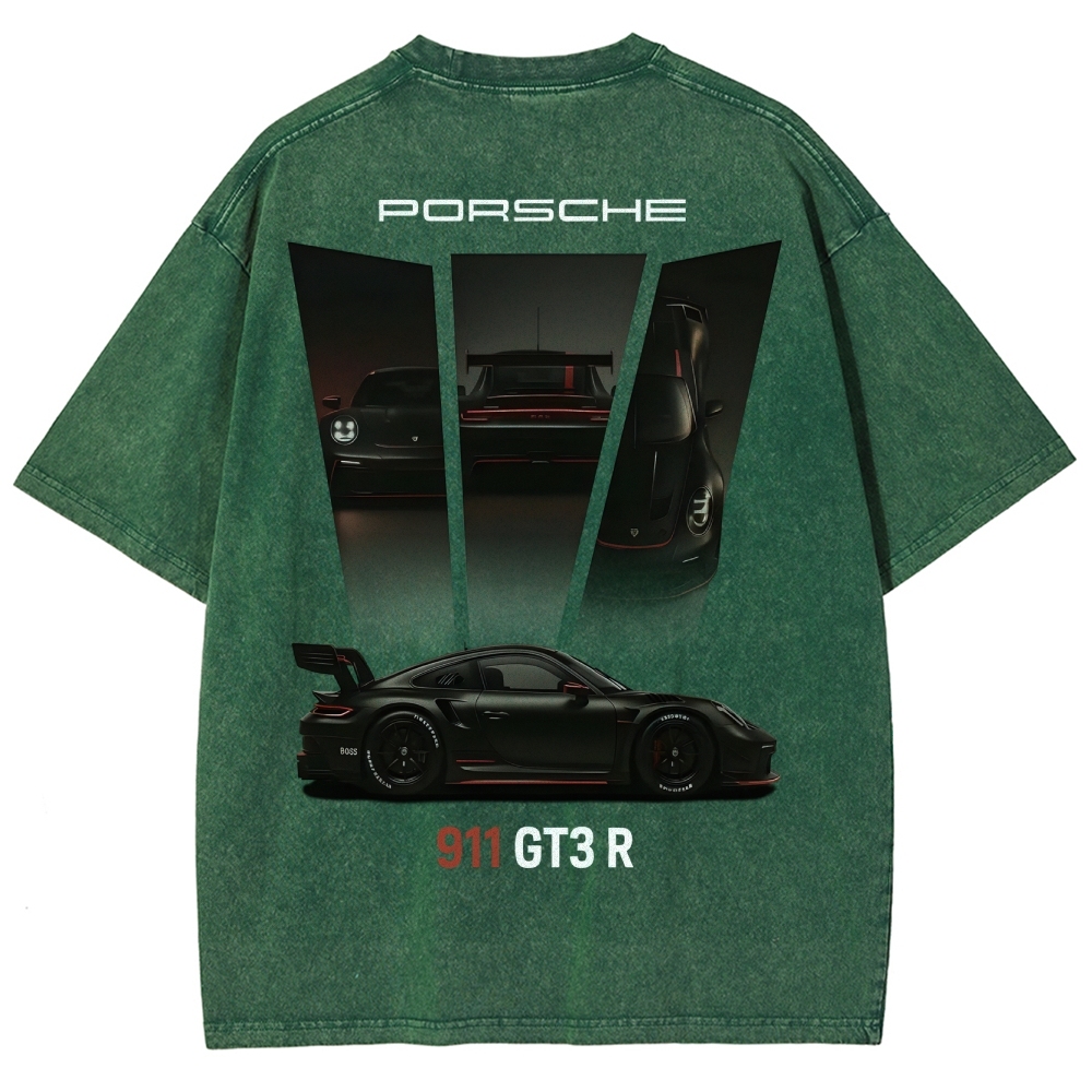 911 GT3 R Racing Unisex Fit Washed T-Shirt
