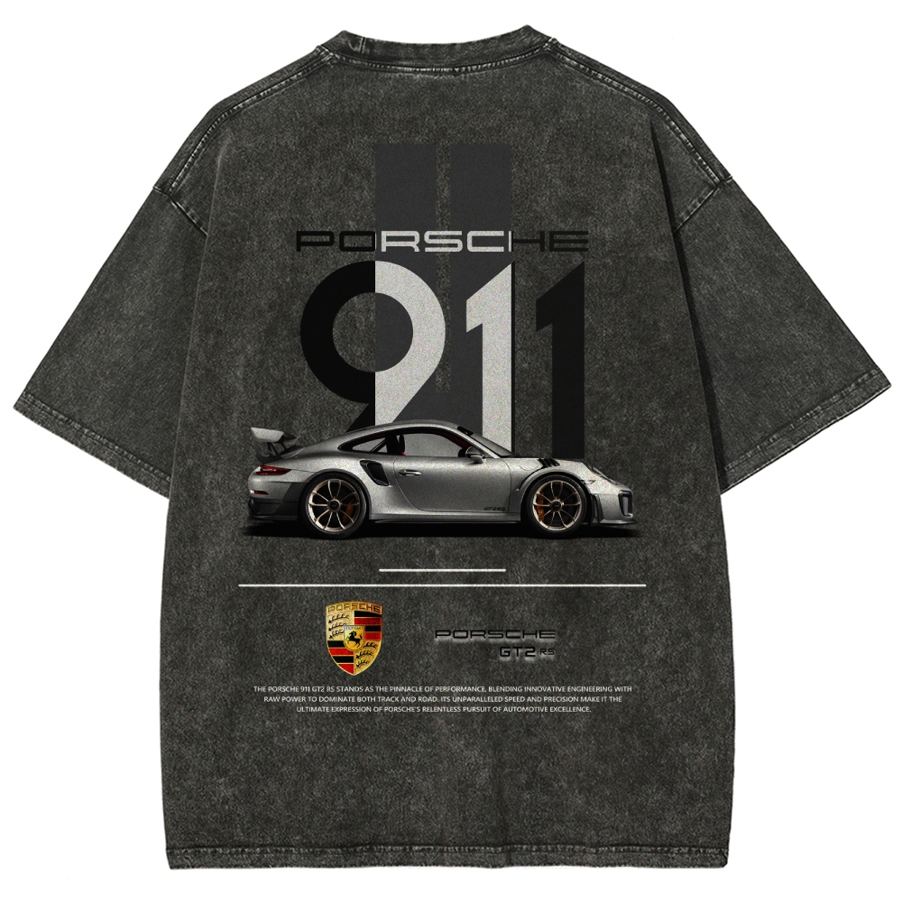 911 GT2 RS Racing Unisex Fit Washed T-Shirt