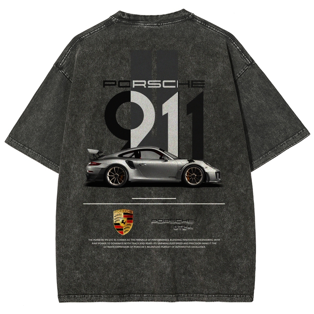 911 GT2 RS Racing Unisex Fit Washed T-Shirt