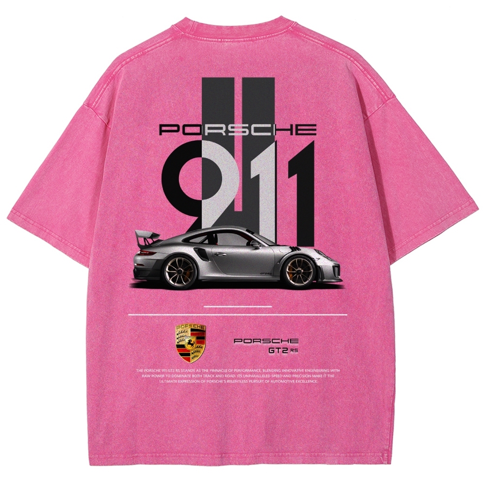 911 GT2 RS Racing Unisex Fit Washed T-Shirt