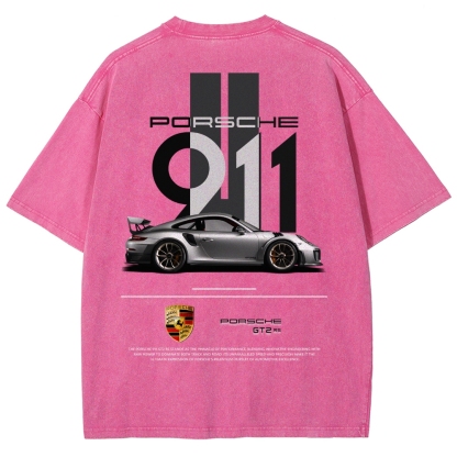 911 GT2 RS Racing Unisex Fit Washed T-Shirt
